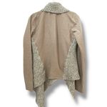 prAna Demure Cardigan Sweater Size Small beige Brown Waterfall Open Wool Blend Photo 6