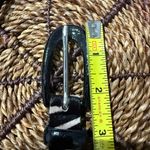 Garuglieri Belt L‎ Black White Leather Fur Giraffe Print Animal Western Boho 38” Size L Photo 8