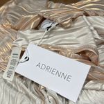 Adrienne  womens size small v-neck tunic sparkling standards golden rose pleated Photo 9