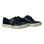 Vince  Bale Black Leather Lace Up Platform Low Top‎ Fashion Sneakers Size 6.5 Photo 3