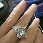 Zales New 925 Silver Large Flower Diamond Ring Photo 6