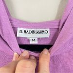 B. Hadikusumo Lilac Linen Balloon Sleeves Hoodie Slouchy Pullover Size Medium Purple Photo 1