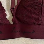 PINK - Victoria's Secret  Lace Bralette - Burgundy Maroon Photo 2