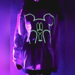 NWT Cakeworthy Mickey Ghost Peplum Crewneck XXL White Boo Glow In The Dark Green Size 2X Photo 1