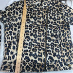 easel  faux suede Leopard Print M Jacket w/pockets motorcycle boxy full zip Photo 5