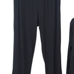 Ekouaer  Black Long Sleeve Ribbed Knit Pajama Set NWT Sz Large Black Matching Set Photo 0