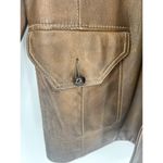 Vintage 60's 70's Reed Sportswear Leather Jacket Brown Coat Men's Made USA Size L Photo 5