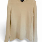 Charter Club  Luxury 100% Cashmere Women Cream Crewneck Sweater Size M Preppy Photo 0