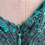 Nanette Lepore  Teal Sequin Long Sleeve Dress Photo 10