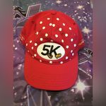 Disney run Minnie Mouse hat 5k red & white polka dots one size Photo 0