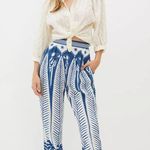 Anthropologie NWT Farm Rio Tropez Joggers Pants in Blue and White, New with Tags Photo 7