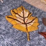 Vintage Fall Autumn Thanksgiving Blue Patchwork Embroidered Knit Zip Sweater 1X Photo 14