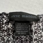 Steve Madden Black/Cream/Neutral Plaid Scarf Photo 3