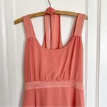 Tory Burch • Kaaren Dress tie front a-line coral peach salmon halter sleeveless Photo 12