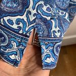 Coolibar Oceanside Tunic Blue White Dress UPF 50+ 3/4 Sleeve W Photo 2