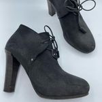 Rag and Bone  Grey Suede Heeled Lace Up Ankle Boots Womens 36.5 Booties Fall Luxury Photo 0