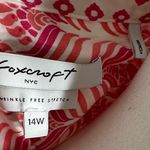 Foxcroft  Pink and White Patterned Blouse Photo 1