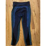 FP MOVEMENT by Free People Athletic Leggings XS Black Blue Heather Mesh Photo 1