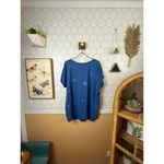 Lucky Brand Blue Embroidered Short Sleeve T-Shirt - Size - 2X Photo 2