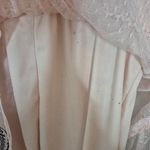 Ultra Pink Lace Tiered Tunic Dress Light Pink Black Y2K Fairy Size Medium Photo 3