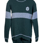 Harry Potter Slytherin Quidditch Ribbed Knit Wool Sweater Adult Medium Scotland Green Photo 0
