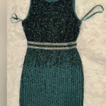 Mac Duggal NWOT Sleeveless High Neck Midi Sheath Dress NEW Size 8 deep emerald Photo 3