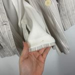 Vince Theory Blazer Double Breasted Tailor Jacket Striped Linen Size 8 Photo 10