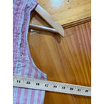 Faherty 100% Linen Striped Sleeveless Tunic Dress XS Pink Beige Button Front Photo 7