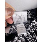 Chico's Size 3 Black White Paisley Pull-On Pants | Made in USA Stretch Comfort T Photo 3