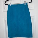 Nicole Miller Vintage 90s‎  suede turquoise skirt, Size 4 Photo 1