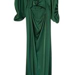 Sachin + Babi  Emerald Green Size 10 Angelina Cutout Balloon Sleeve Gown NWT Photo 6