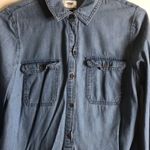 Old Navy  Denim Shirt Dress Loose Fit Long Sleeve Size Small tall spring cute Photo 3