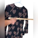 Ted Baker  Uzeniaa Black and Glitter Rose Gold Heart Dress,Size 0,Stretch Photo 7