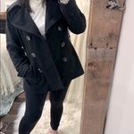 London Fog  size MD Classic Black Women's Peacoat wool blend with pockets Photo 1
