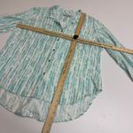 BILLY T Shirt Womens X Large Blue White Button Up Shirt Stripe Long Sleeve Size XL Photo 4