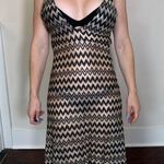 Livystone Black Gold Striped Sheer Beach Coverup Size Small Photo 3