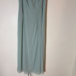 David's Bridal  DB Studio Dusty Sage Chiffon Bridesmaid Dress Size 22 NWT Photo 2