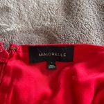 Majorelle  Red Viscose Off Shoulder Silky Printed Mini Dress Women’s Sz S EUC Photo 4