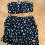 American Eagle  Silky Mini Skirt and AE Super Cropped V Neck Halter Top NWT Photo 0