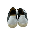 Stuart Weitzman  Leather Colorblock‎ Slip-on Sneakers Black White Size 8.5 Photo 3