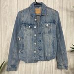 BLANK NYC  Distressed Raw Hem Denim Jean Jacket size S Small Photo 2