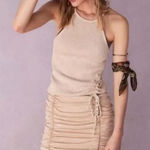 Free People New!  FP One‎ Katya Thermal Tank mini Dress cream, size L Photo 0