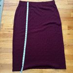 Vince Burgundy Pull On MIDI Skirt Size XL Photo 2