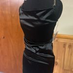 Planet Gold Mini black satin dress  Photo 2
