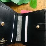 Kate Spade New York Black Pebbled Leather Bifold Wallet with ID Window – NWT Photo 2