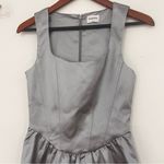 Aritzia Sunday Best Septor Satin Dress Cool Lagoon Grey Photo 5