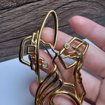 Signed JJ Lady Holding Clutch In A Hat Rhinestone Brooch Pin Gold Tone Large Photo 2