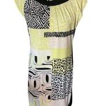 Chico's Chico’s Summery Yellow & Black Geometric Pattern Dress Size 1 (8)- Small Photo 0