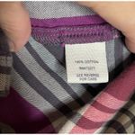 Mudd  Large Purple Plaid Flannel Button Up Shirt‎ Top Pockets Preppy Classic Boho Photo 5