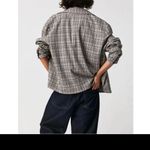 We The Free Plaid Blazer Cali Large Womens - Black and Gray Photo 4